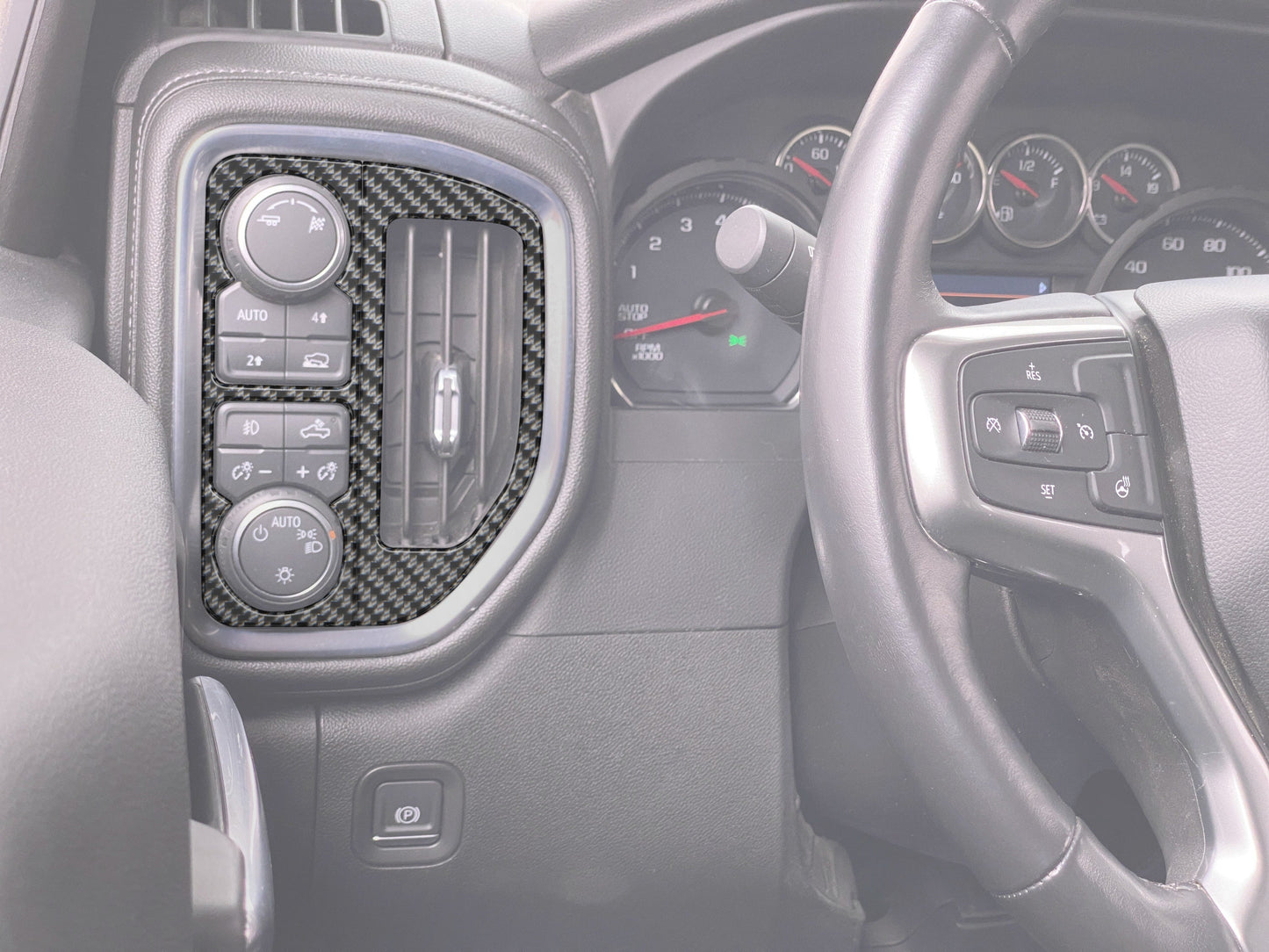 A/C Vent & Headlight Control Accent Overlays Fits 2019-2021 Chevrolet Silverado