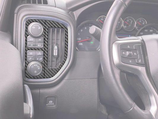 A/C Vent & Headlight Control Accent Overlays Fits 2019-2021 Chevrolet Silverado