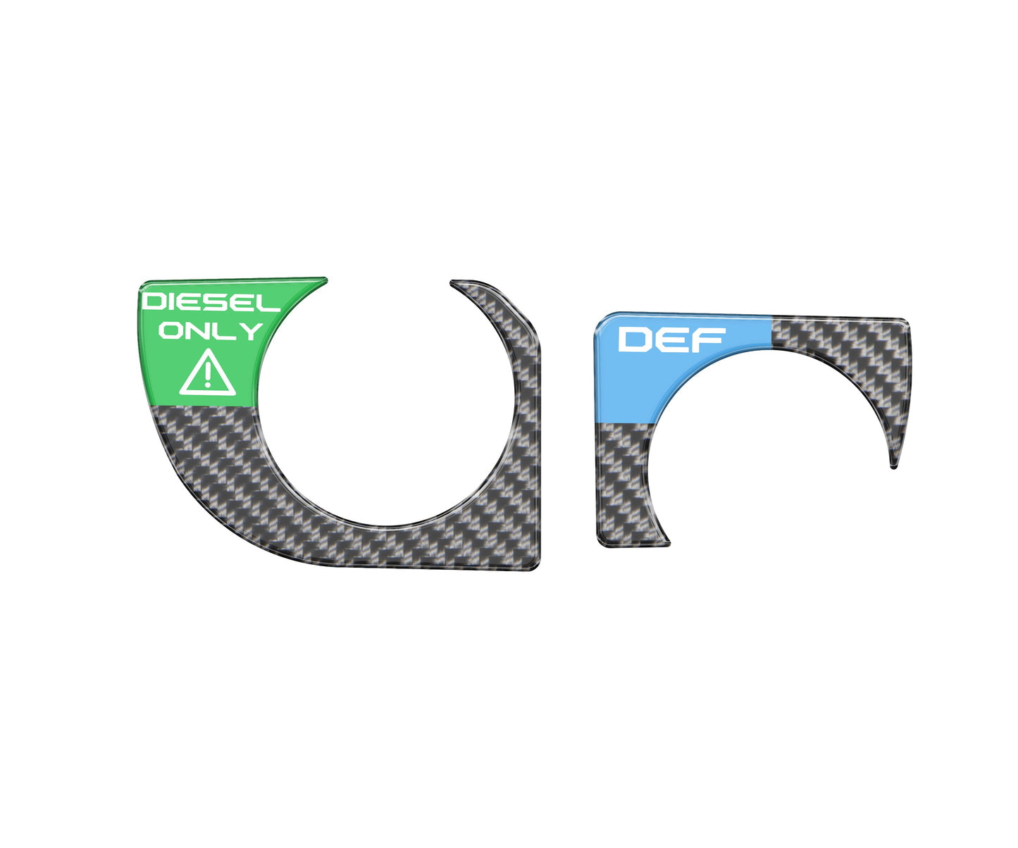 Fuel Fill Spout Ring Accent Overlays Fits 2019-2024 Chevrolet Silverado
