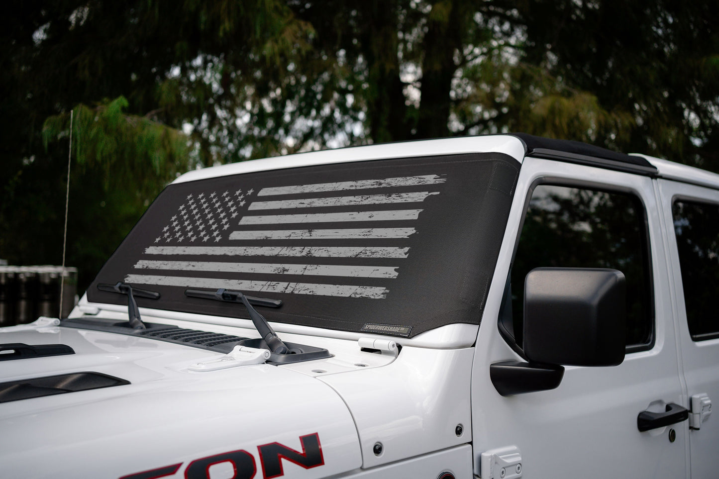 Jeep Wrangler (JL, JT, JK) and Jeep Gladiator Stock Printed Solar Shield (2007-2026)