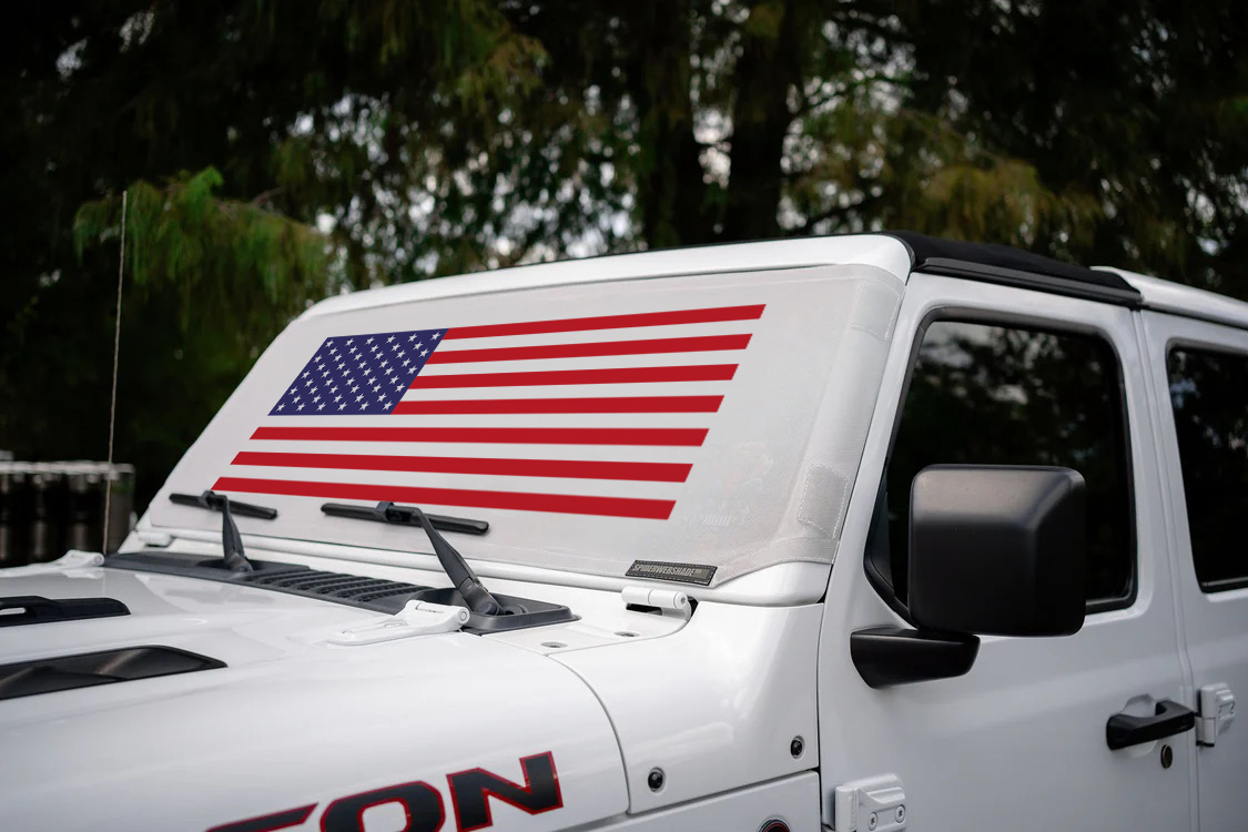 Jeep Wrangler (JL, JT, JK) and Jeep Gladiator Stock Printed Solar Shield (2007-2026)