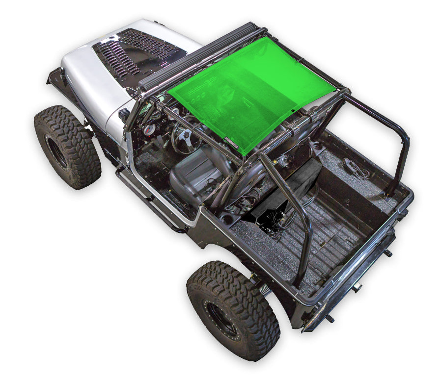 Jeep Wrangler YJ Sun Shade Solid Color Shade Top (1987–1996)