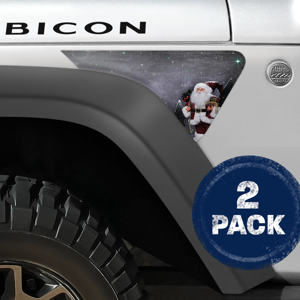 Santa Hats 2pc Vinyl Fender Decal