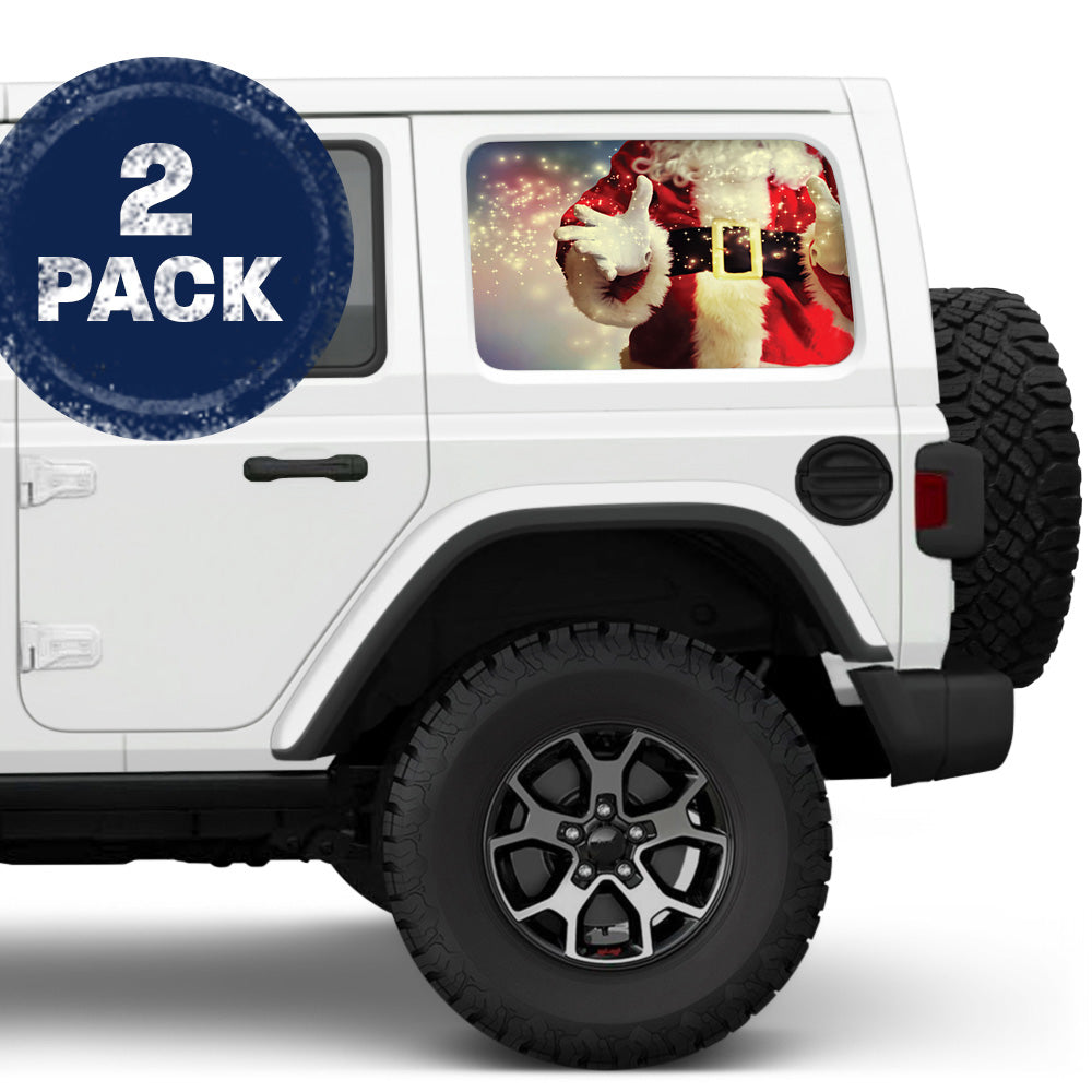 Santas Belly Side Windows Printed Vinyl Decal