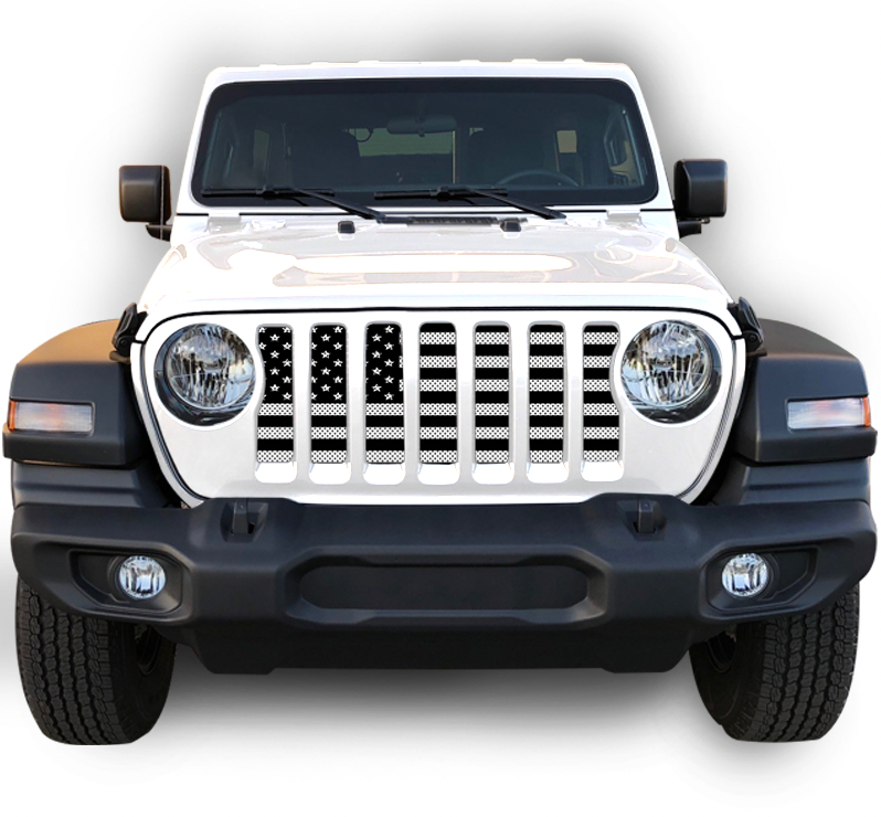 Black & White Collection American Flag Grille Inserts