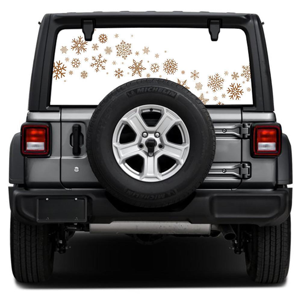 Snow Wave Rear Window Decal