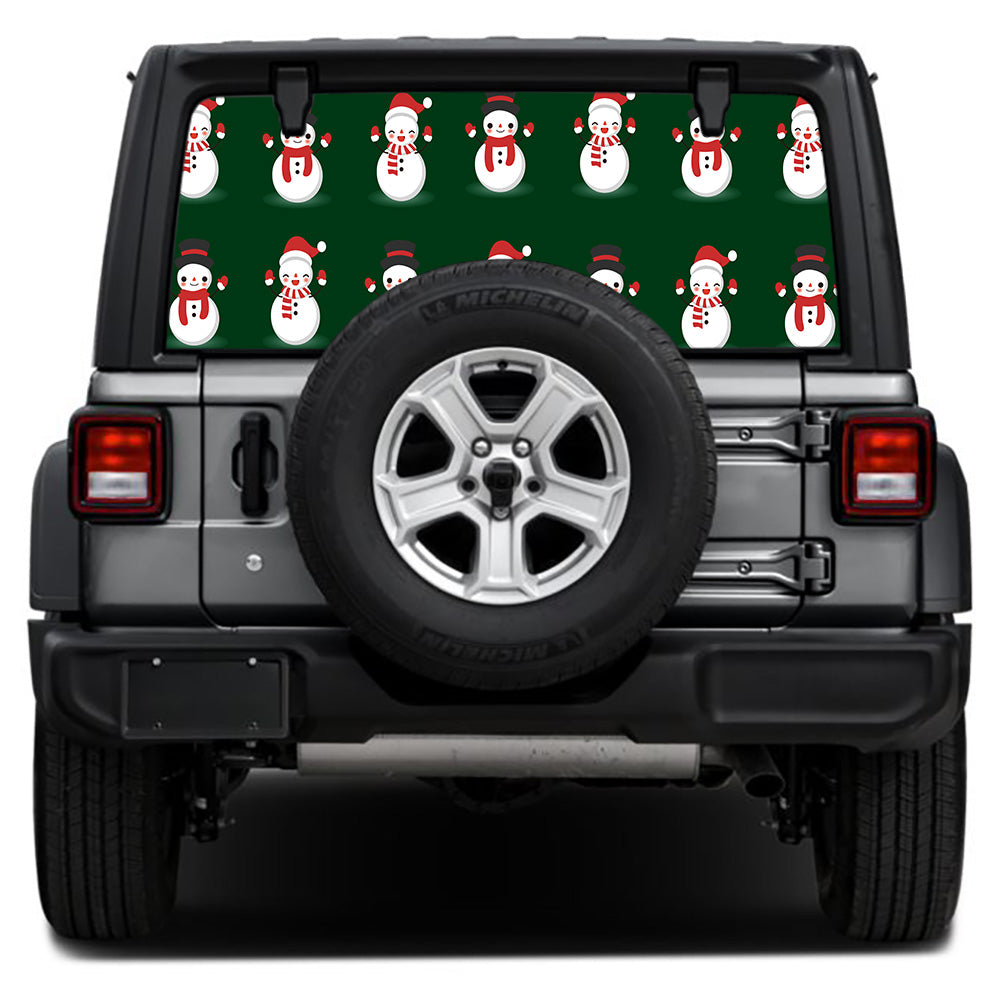 Snowmen Rear Window Decal