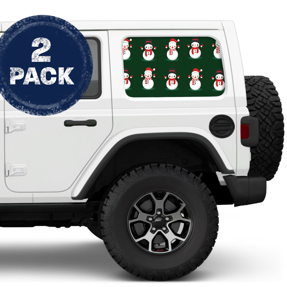 Snowmen Side Windows Printed Vinyl Decal