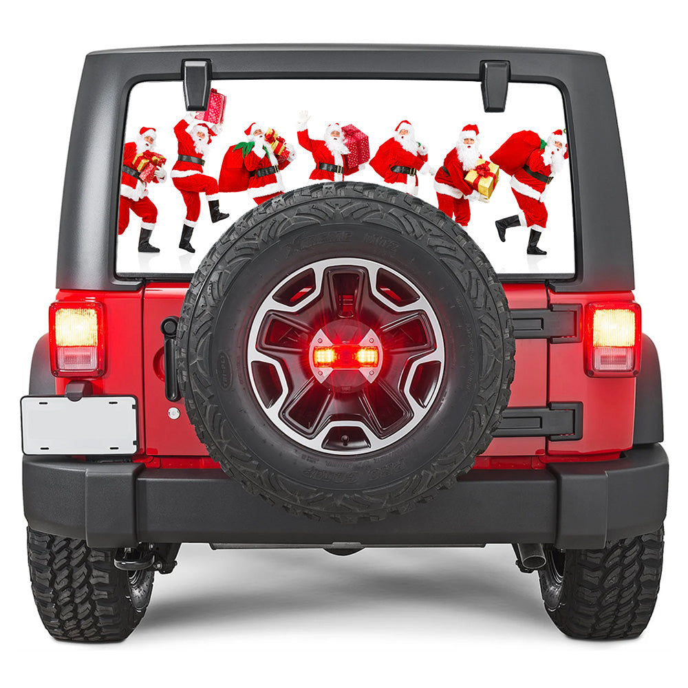 So Many Santas Rear Window Decal