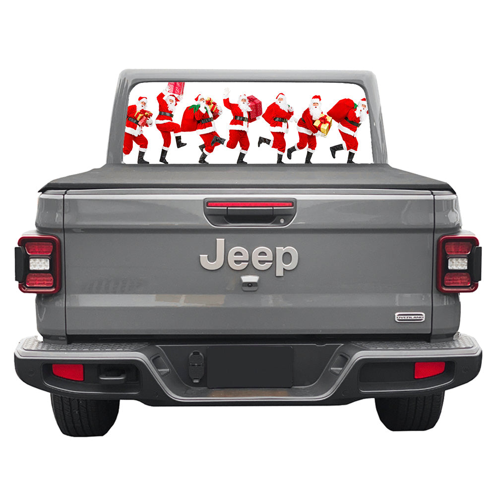 So Many Santas Rear Window Decal