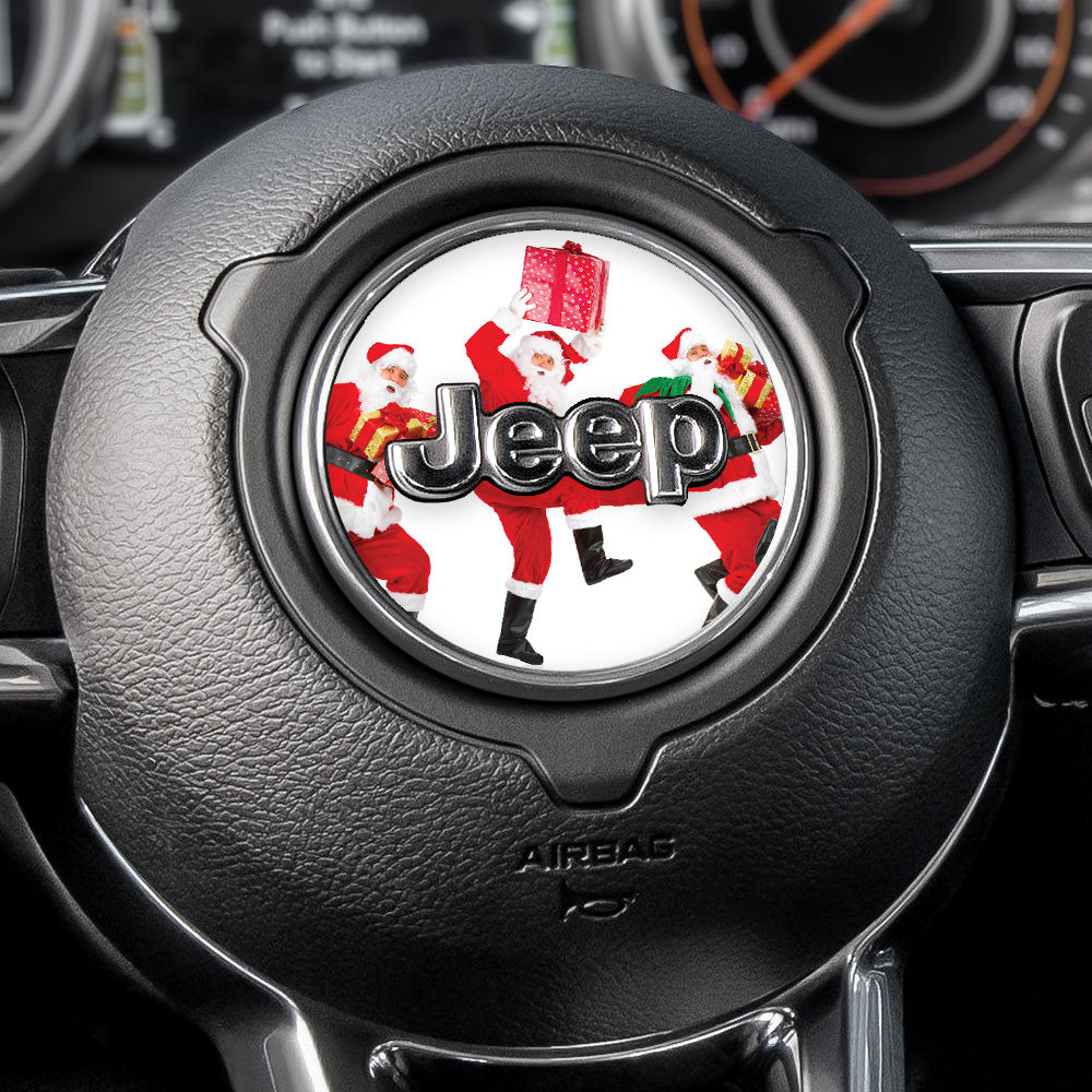 So Many Santas Steering Wheel Decal