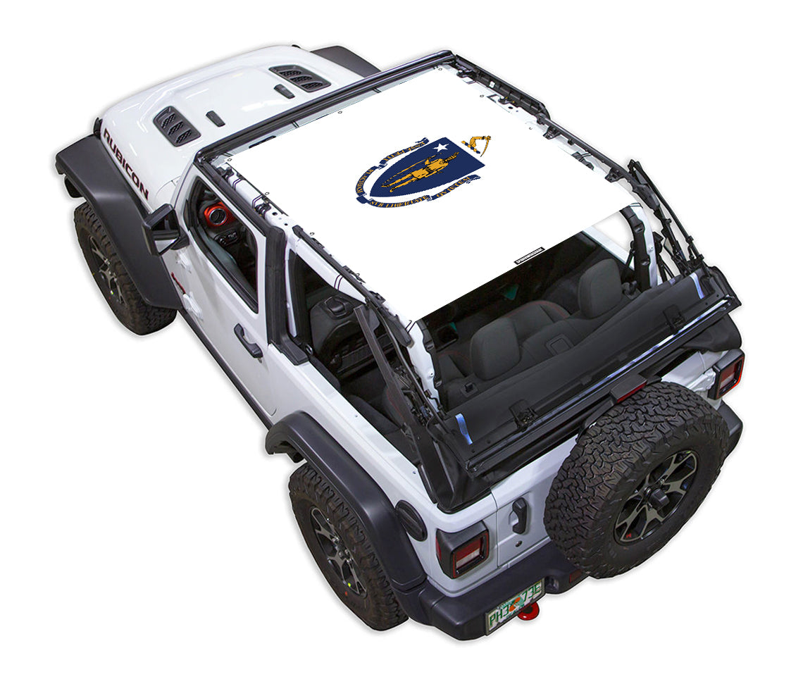Jeep Wrangler JL 2-Door Sun Shade Stock Printed Shade Top (2018–2026)