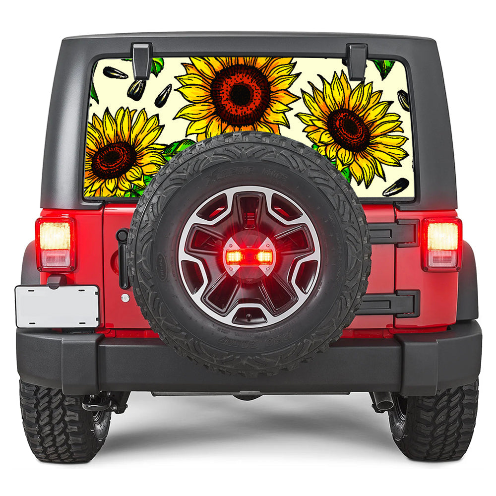 Sunflowers Rear Window Decal
