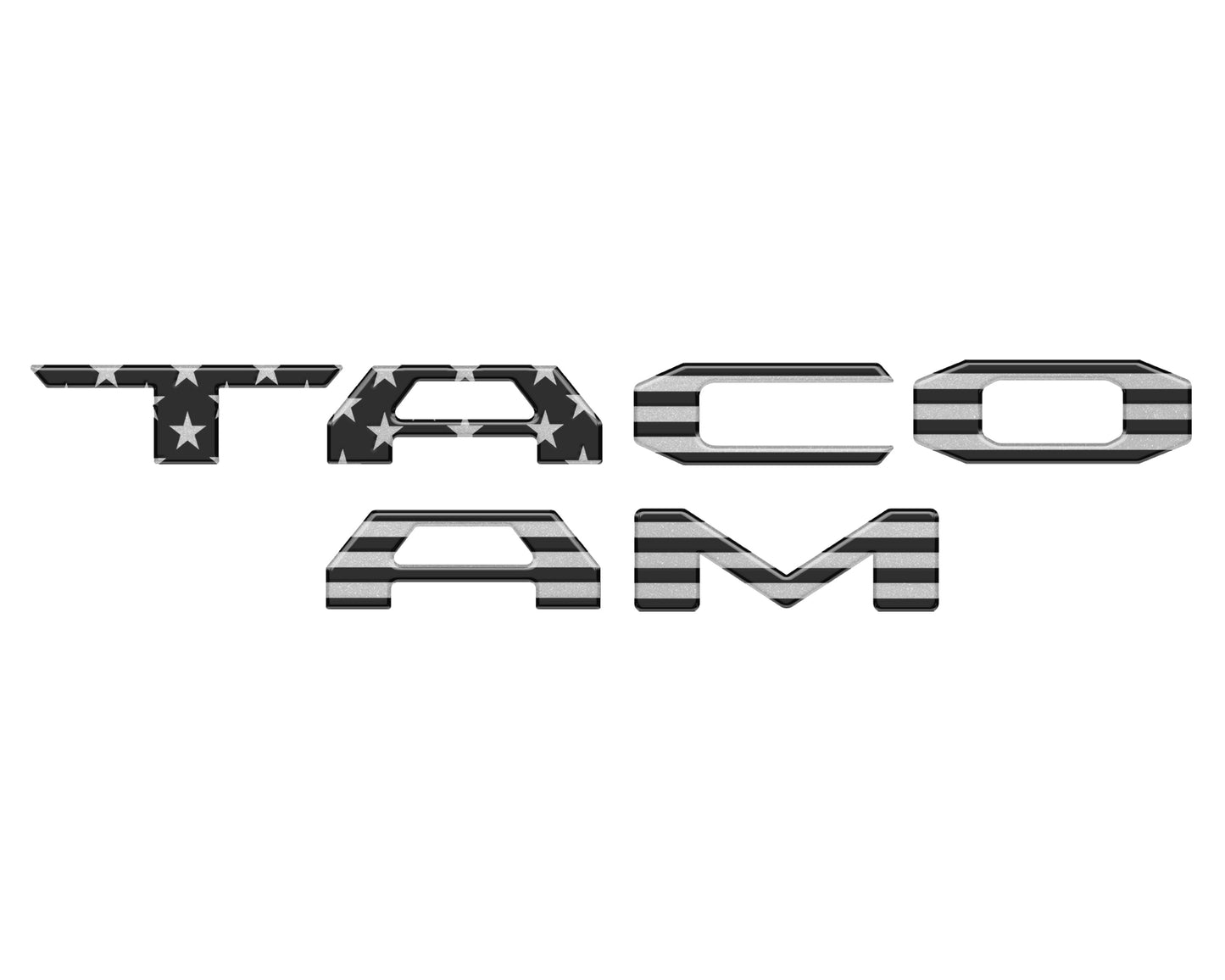 Tailgate Letter Inserts Fits 2016-2023 Toyota Tacoma