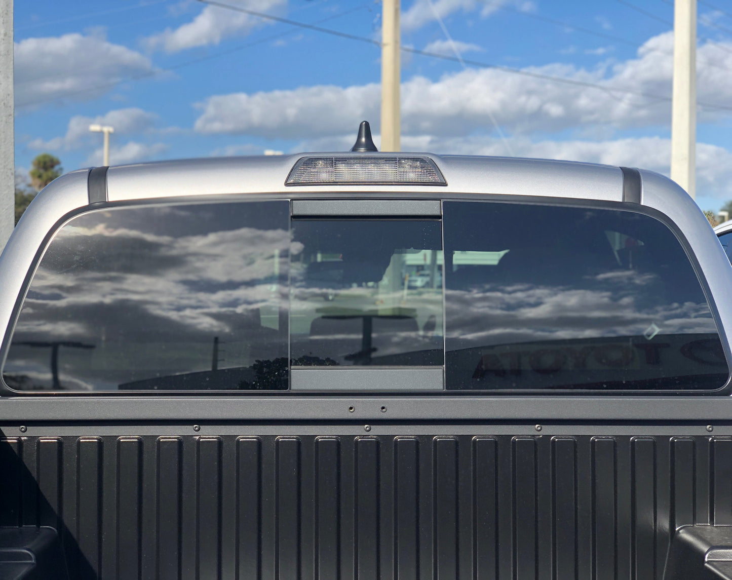 Rear Power Sliding Window Accent Overlays Fits 2016-2023 Toyota Tacoma
