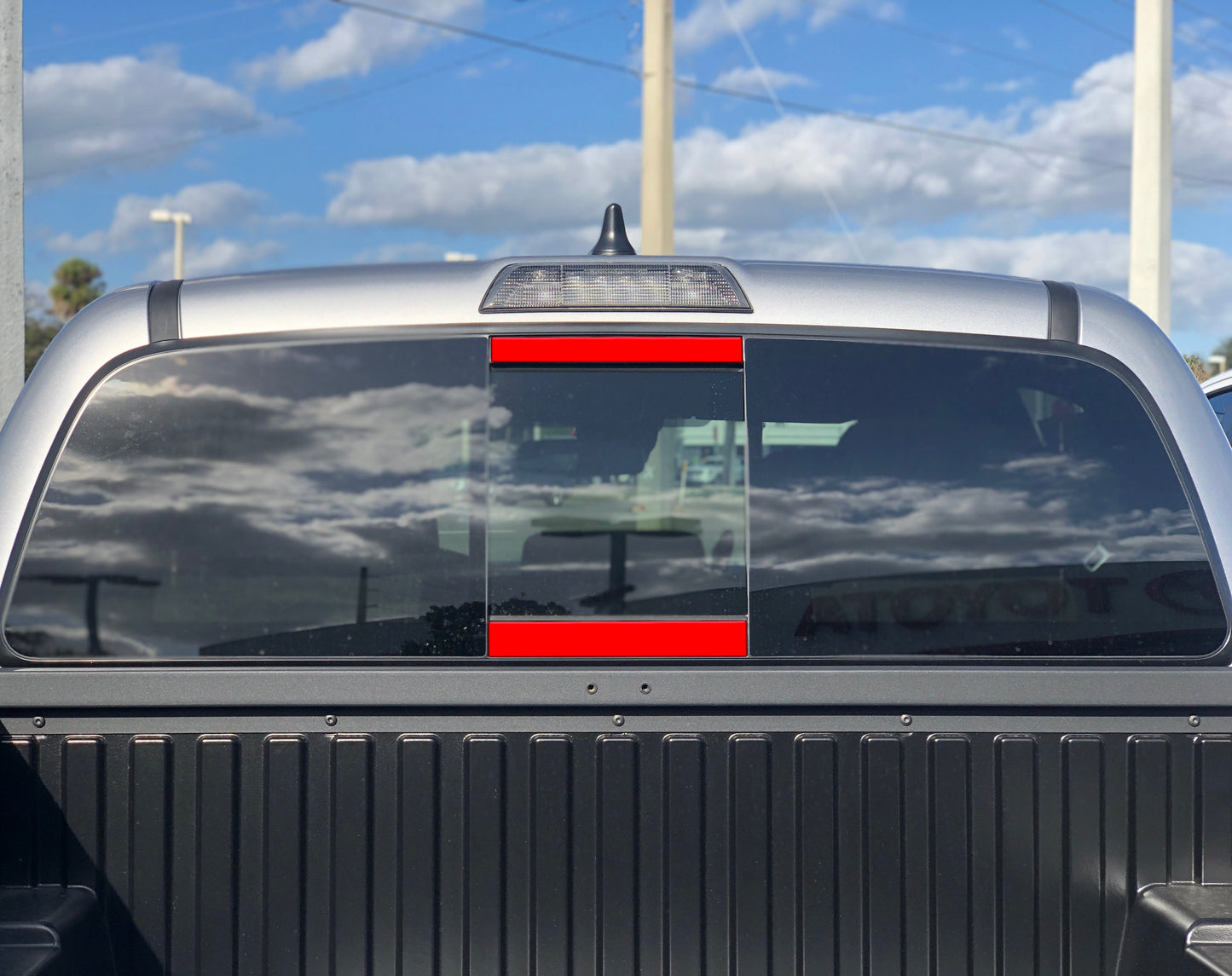 Rear Power Sliding Window Accent Overlays Fits 2016-2023 Toyota Tacoma