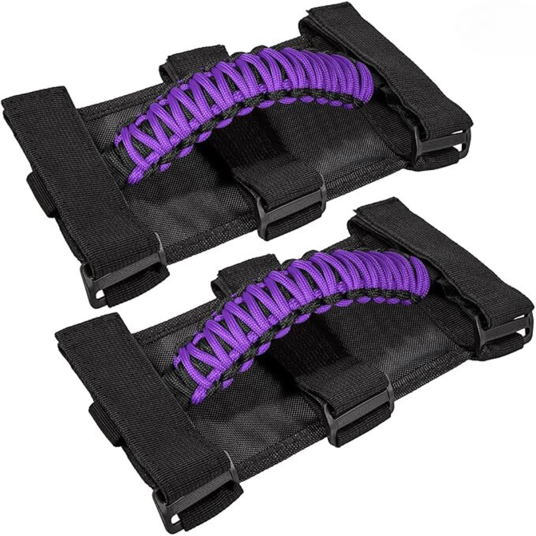 Roll Bar Grab Handles for Jeep Wrangler, Gladiator, and CJs-Purple OTC