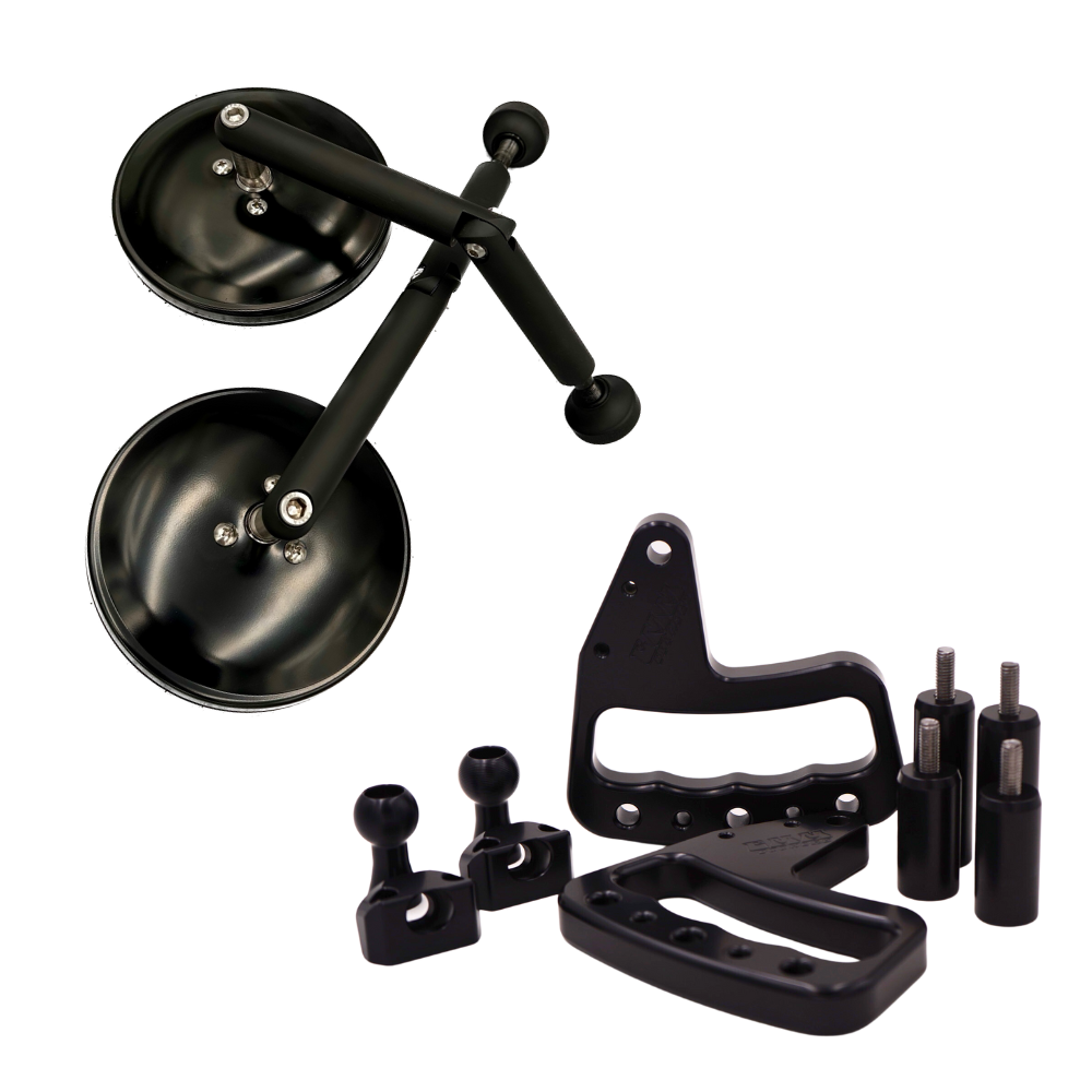 Handles & Mirror Bundle for 2007-2018 Jeep Wrangler JK - CMM Offroad
