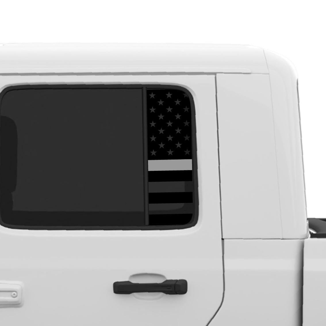 Thin Line Flag Window Graphic for Gladiator JT and Wrangler JLU | Set of 2