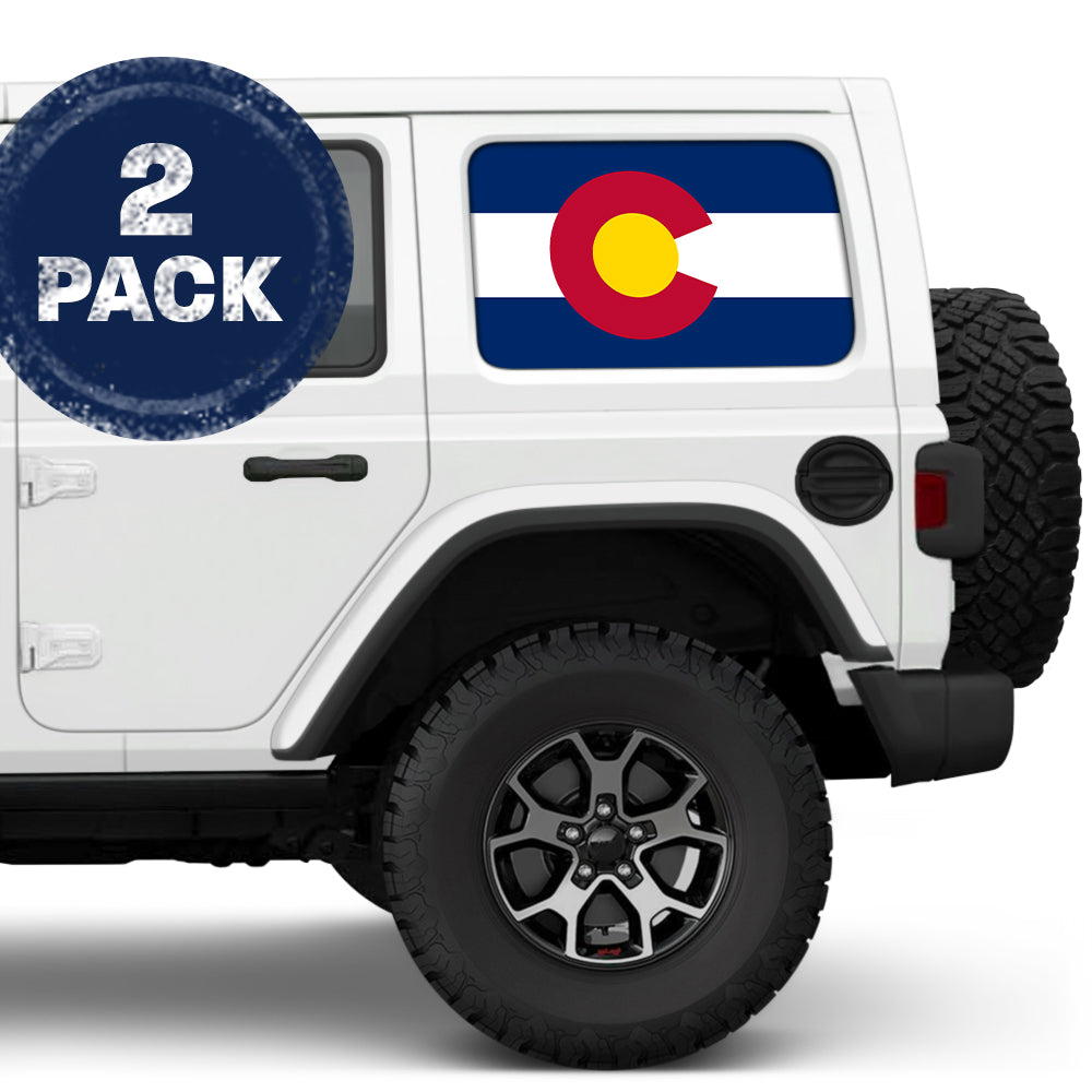 Colorado State Flag Side Windows Printed Vinyl Decal