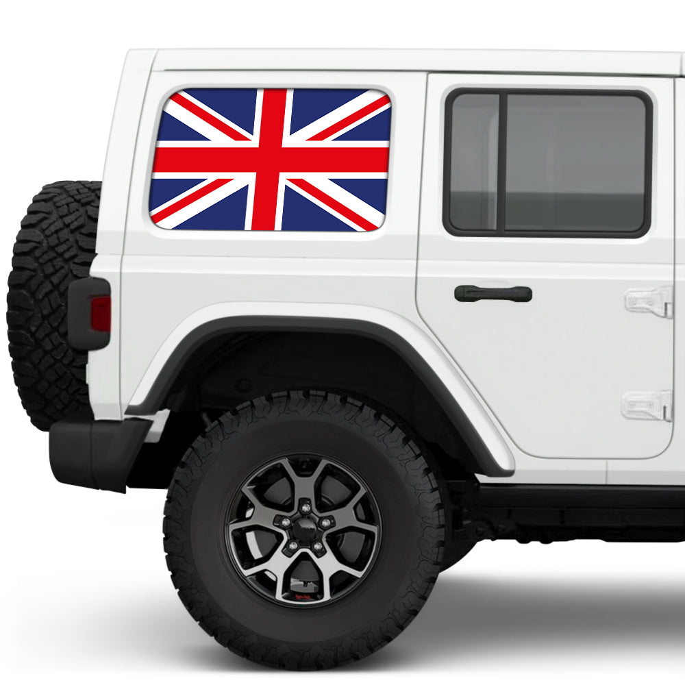 Union Jack State Flag Side Windows Printed Vinyl Decal