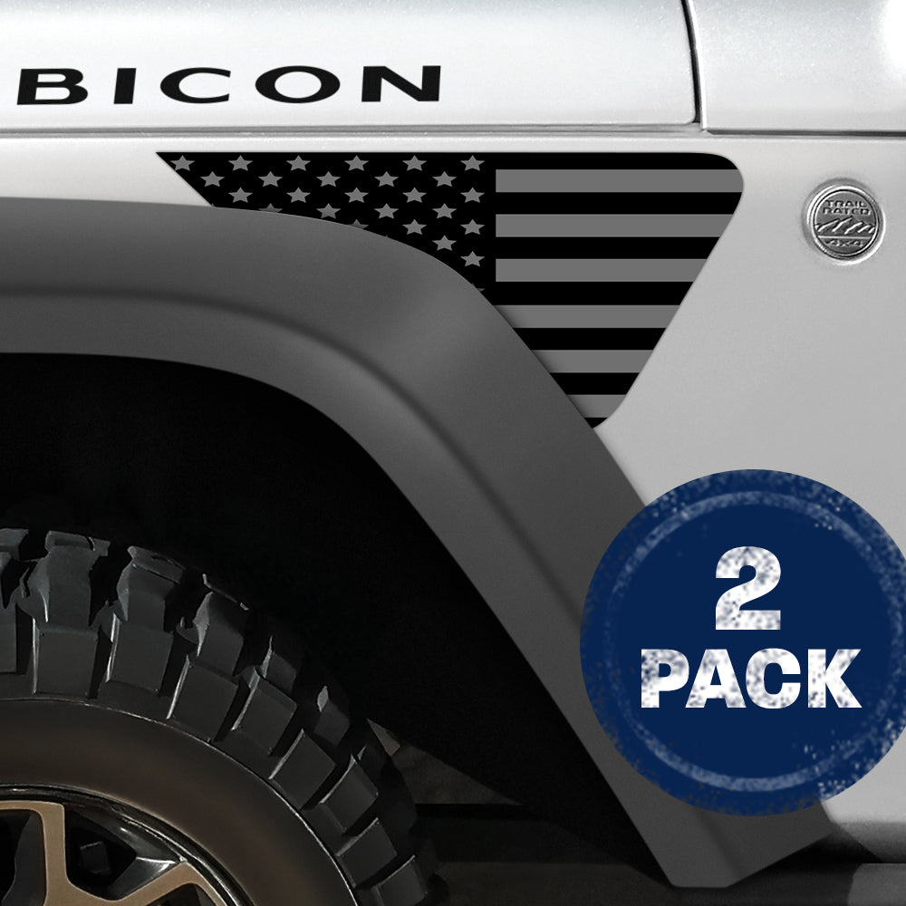 Blackout Flag 2pc Vinyl Fender Decal
