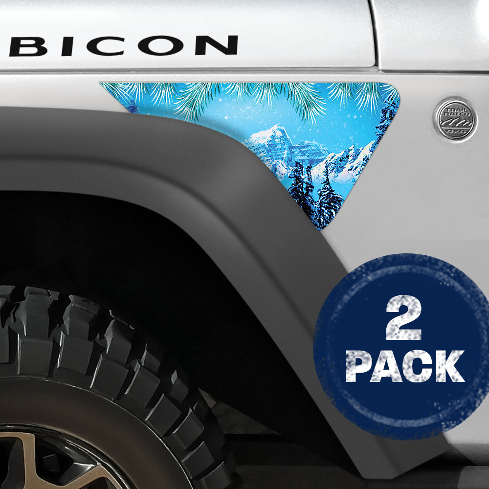 Winter Skyline 2pc Vinyl Fender Decal