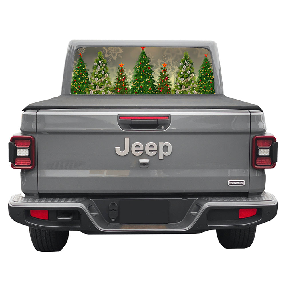 Xmas Tree Lights Rear Window Decal