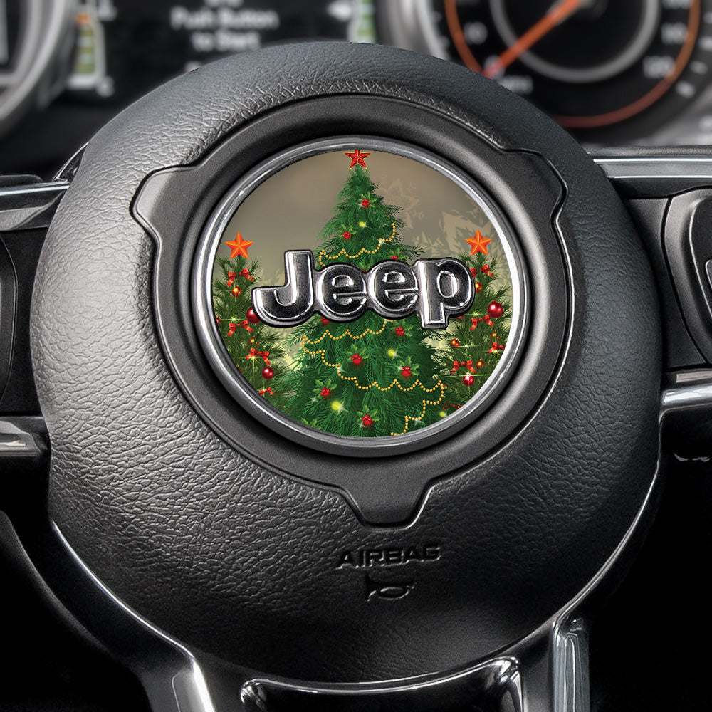 Xmas Tree Lights Steering Wheel Decal