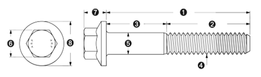 ARP M8 x 1.25 x 115 Hex Black Oxide Bolts (5/pkg)