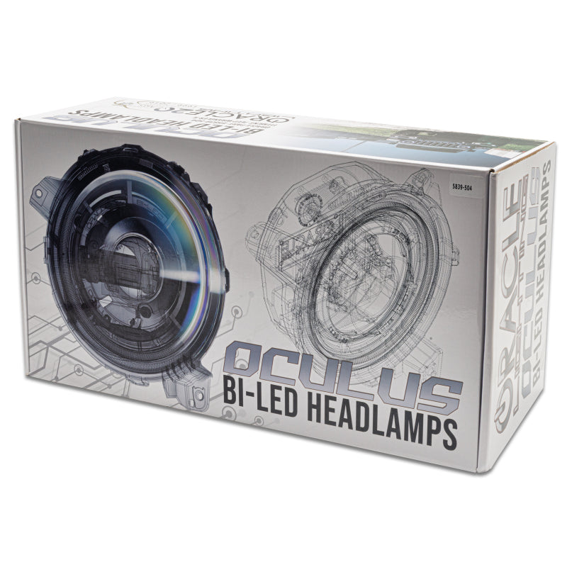 Oracle Oculus Bi-LED Projector Headlights for Jeep JL/Gladiator JT - Matte Blk - 5500K