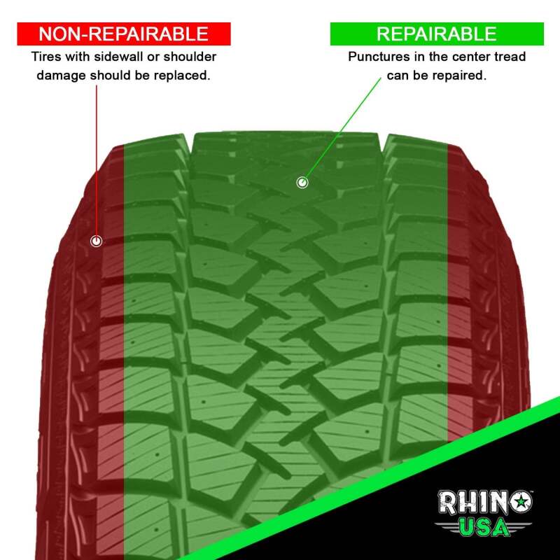 Rhino USA Tire Repair Plug Kit, 86 Pieces