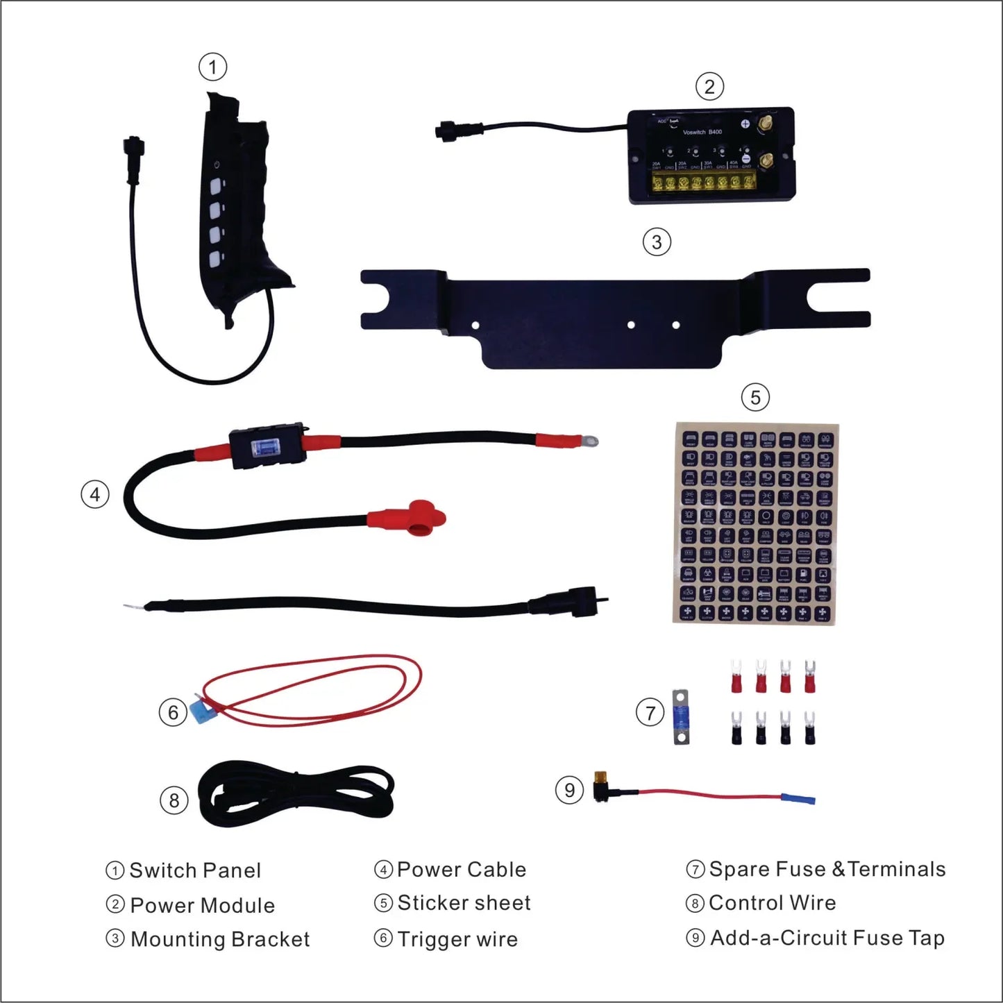 Voswitch B400 S Grab Handle Switch Panel for Ford Bronco (2021+) — Smart 4-Switch Control System