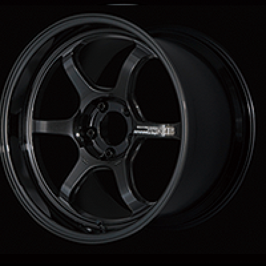 Advan R6 18x9.5 +12 5x114.3 Racing Titanium Black Wheel