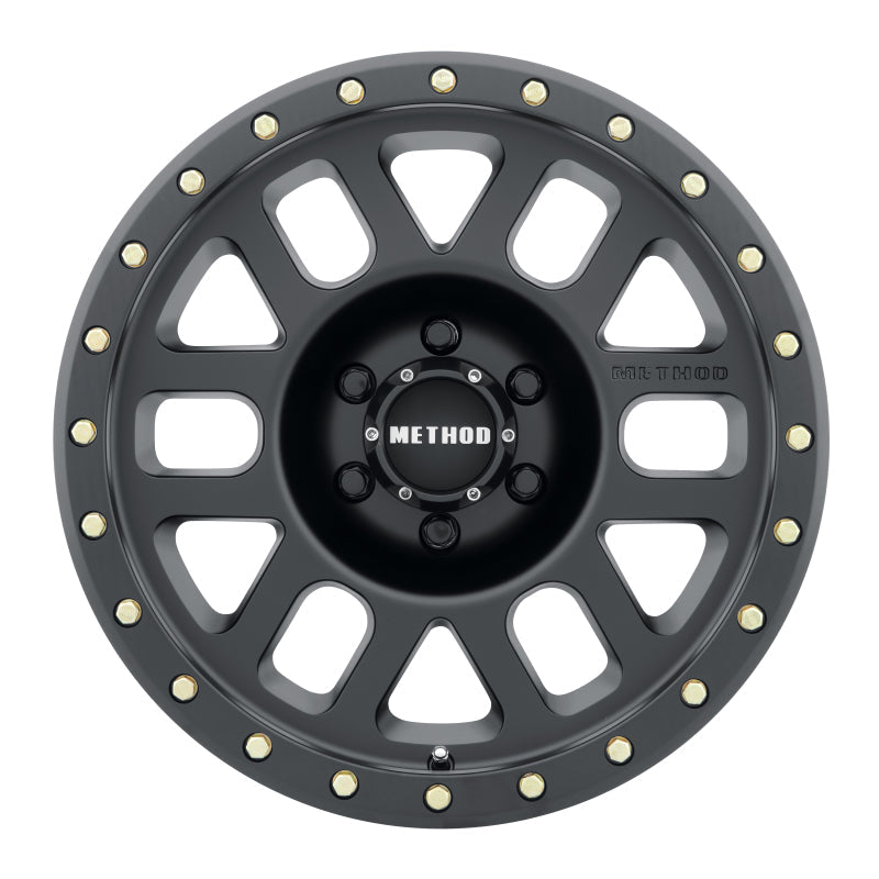 Method MR309 Grid 17x8.5 0mm Offset 6x120 83mm CB Matte Black Wheel