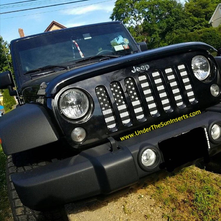 Black & White Collection American Flag Grille Inserts