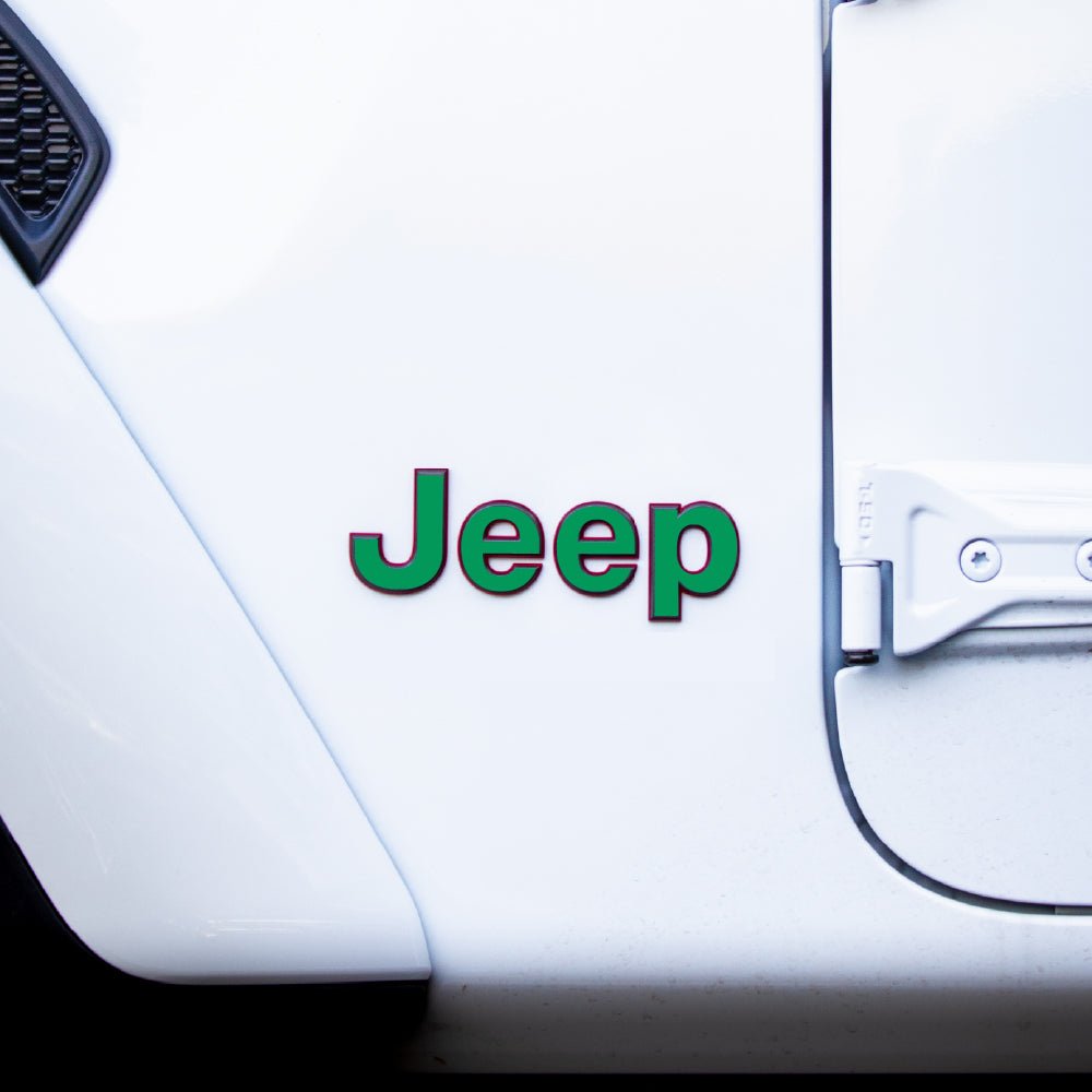 JEEP Gladiator Emblem Overlay Decal Set | Solid Colors