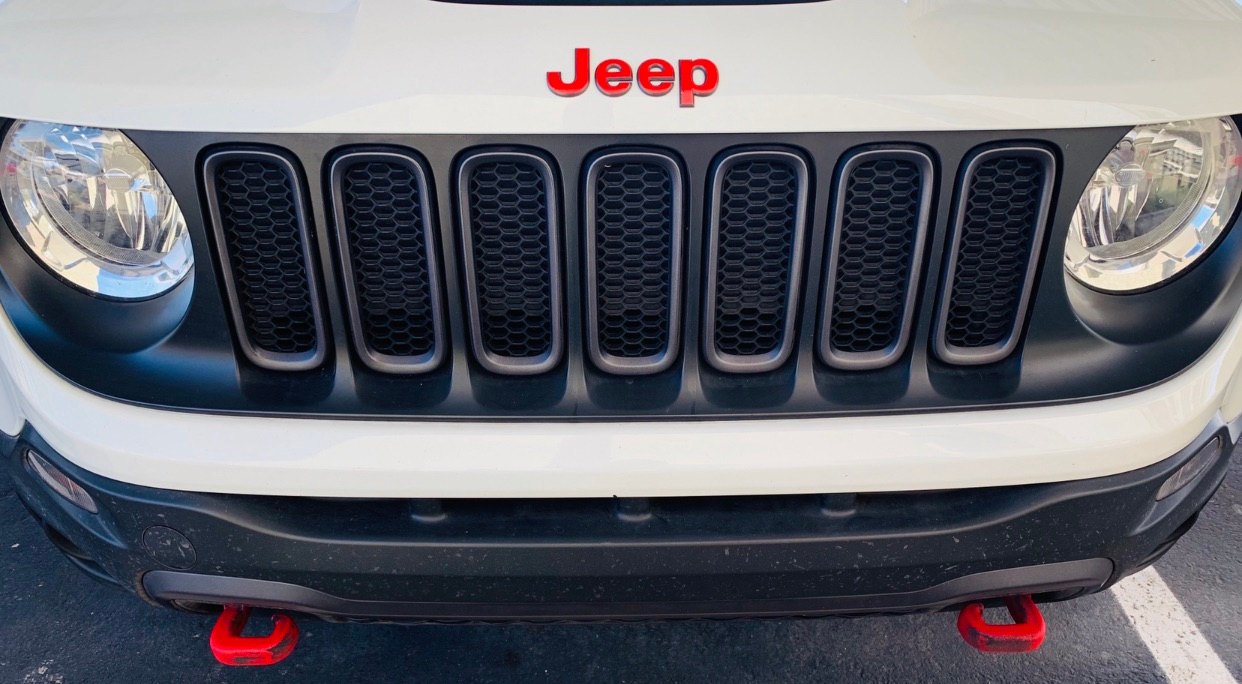 JEEP Emblem Overlay Decals – Solid Colors | Fits 2015+ Jeep Renegade
