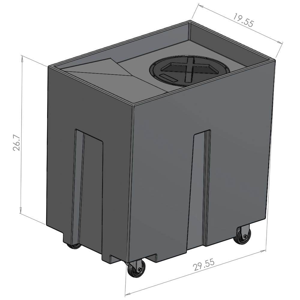 56 Gallon Oil and Grease Containment Tank, with 4 Casters