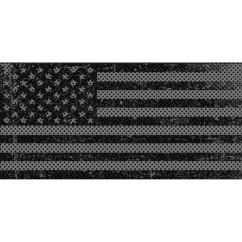 Distressed Blackout Flag Inserts & Vent Decals Bundle
