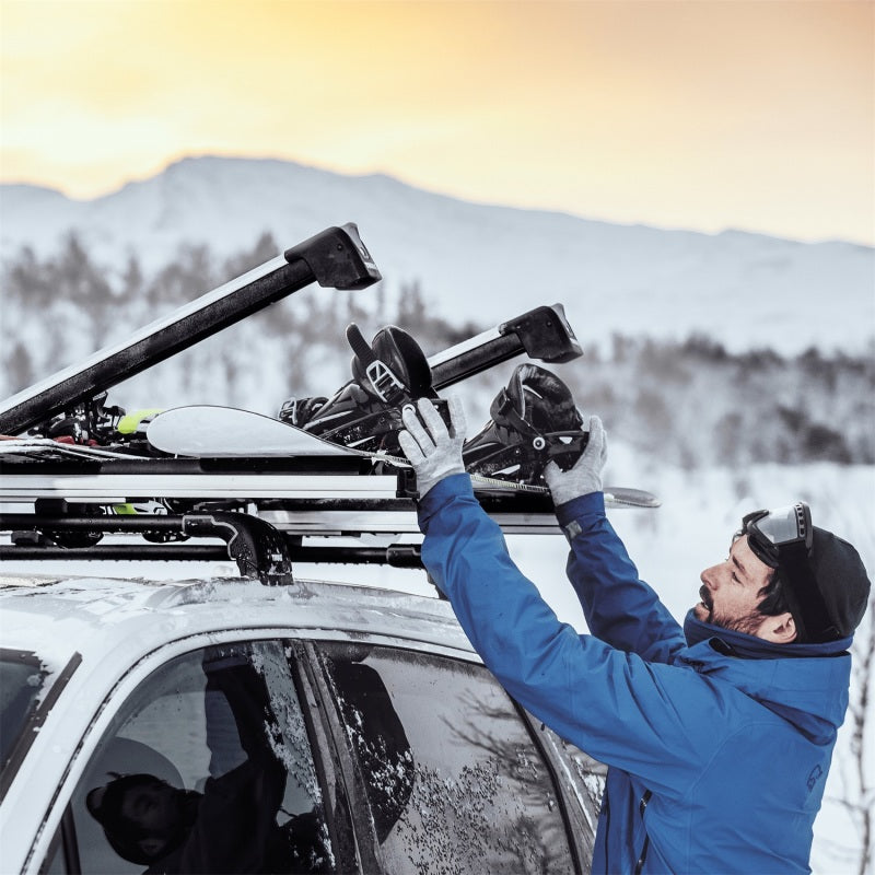 Thule SnowPack Extender Slide-out Ski/Snowboard Rack (Up to 6 Pair Skis/4 Snowboards) - Black