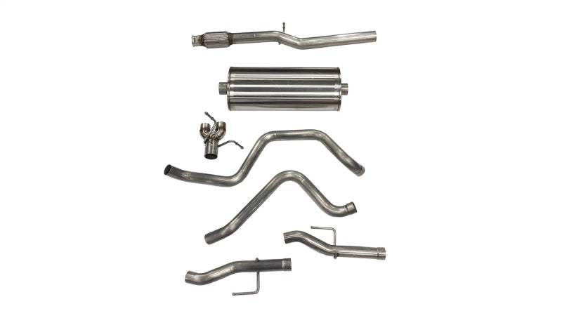 Corsa 2019-24  Silverado/Sierra 5.3L V8 3in Dual Rear Exit 157in Wheelbase Catback - Sport (No Tips)