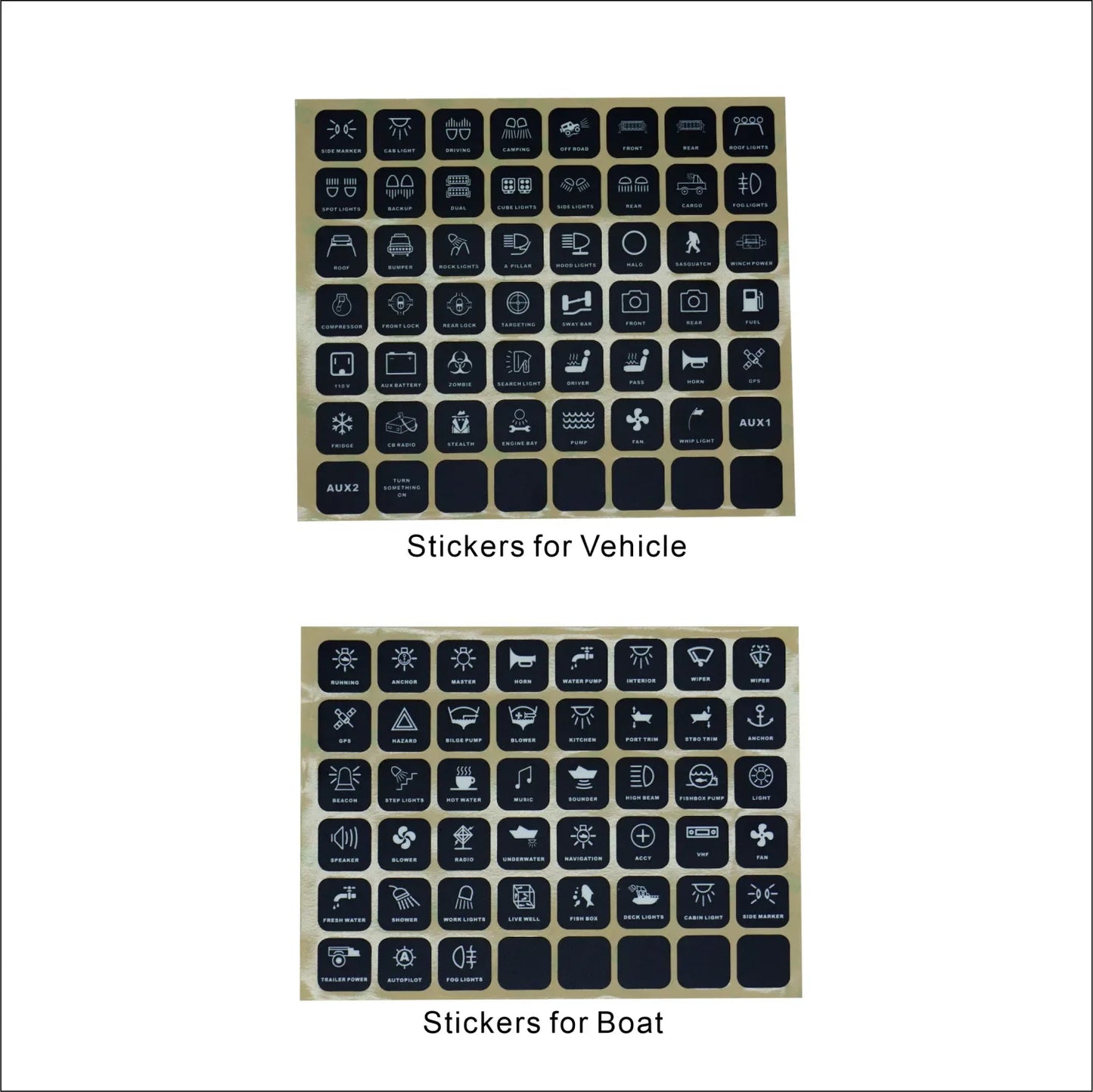 Voswitch UV100 Universal 8 Gang Programmable Switch Panel for Truck / UTV / Side by Side / Boat
