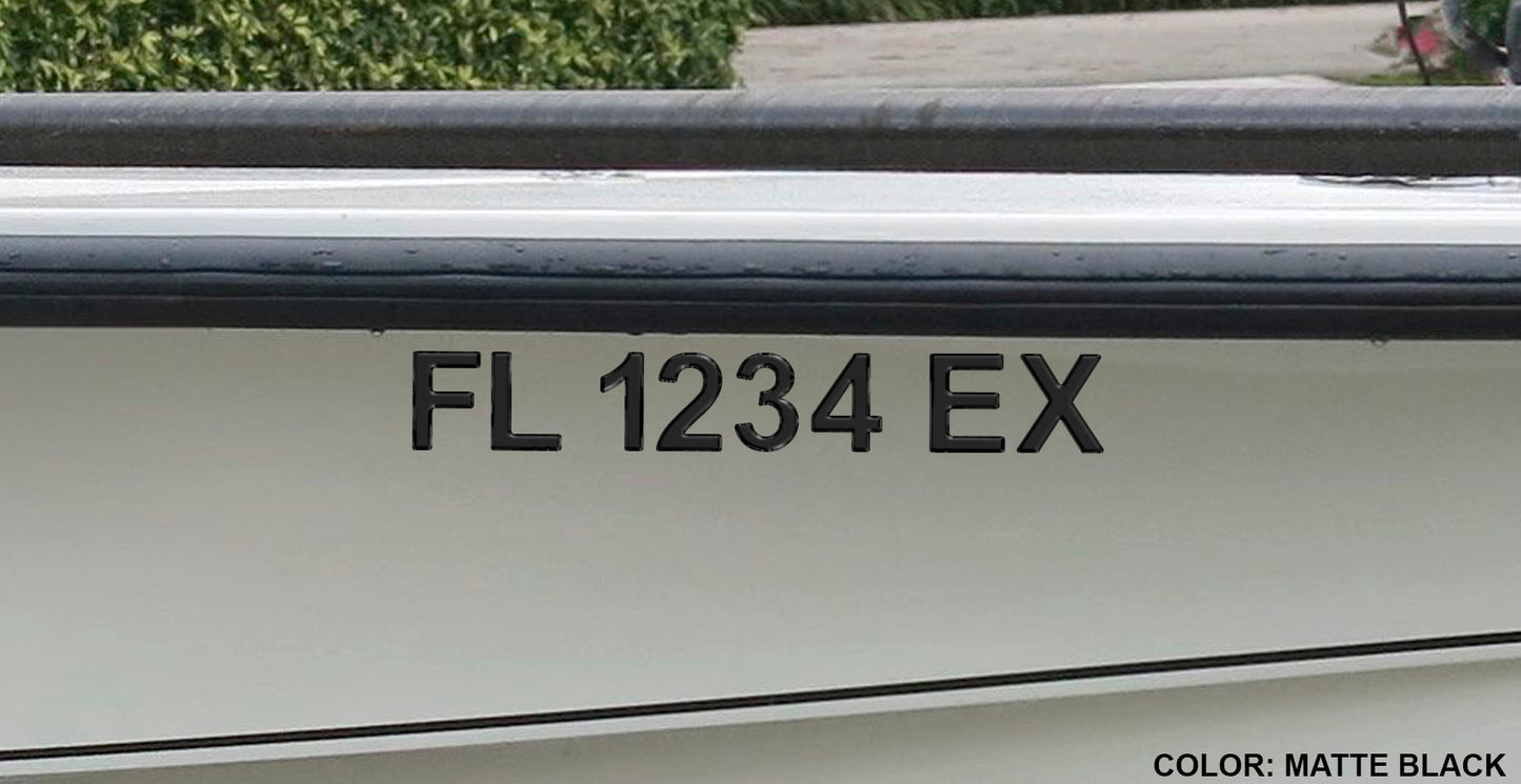 Boat/Jet Ski Registration Numbers and Lettering