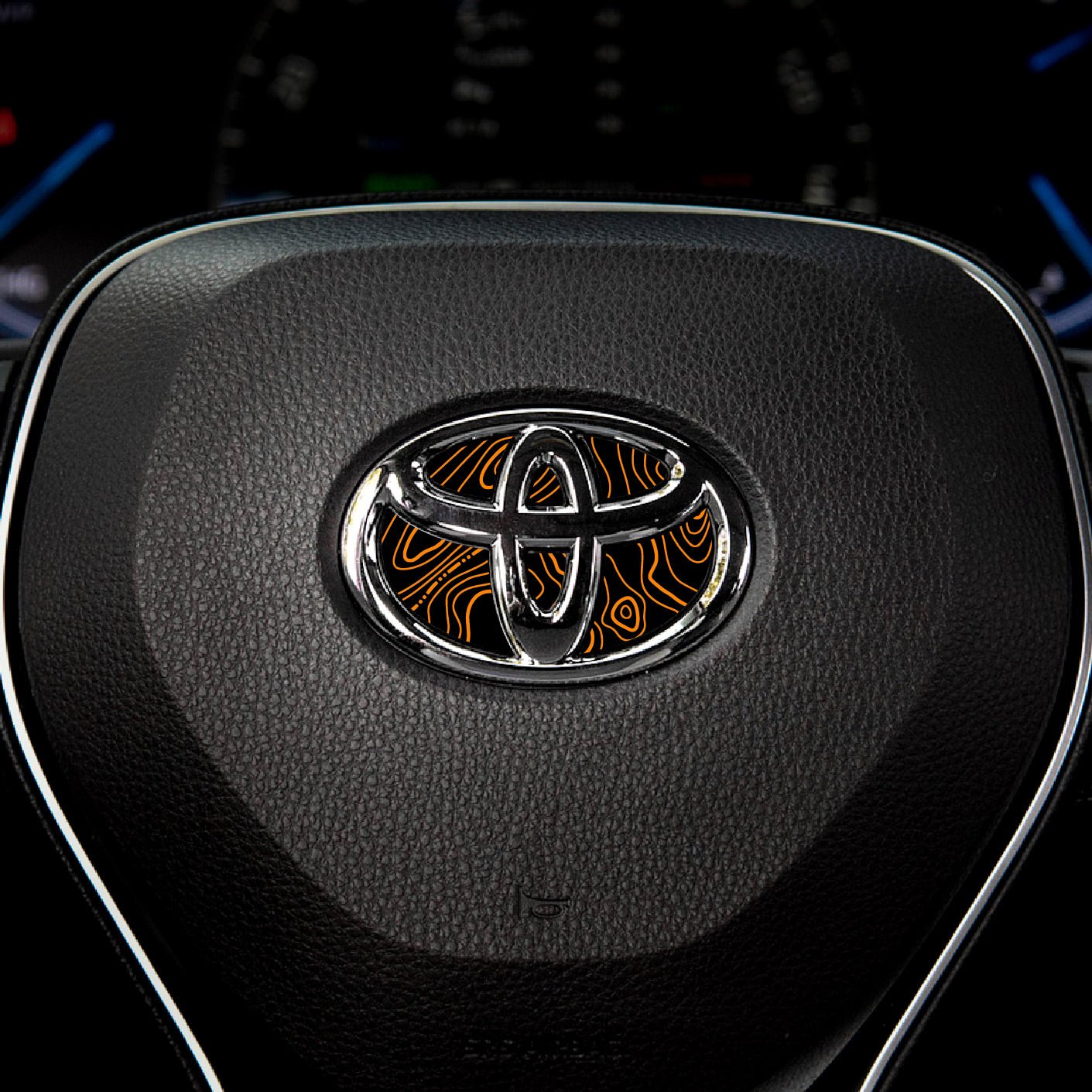Topographical Map Steering Wheel Decal for Toyota Models 2007-2024