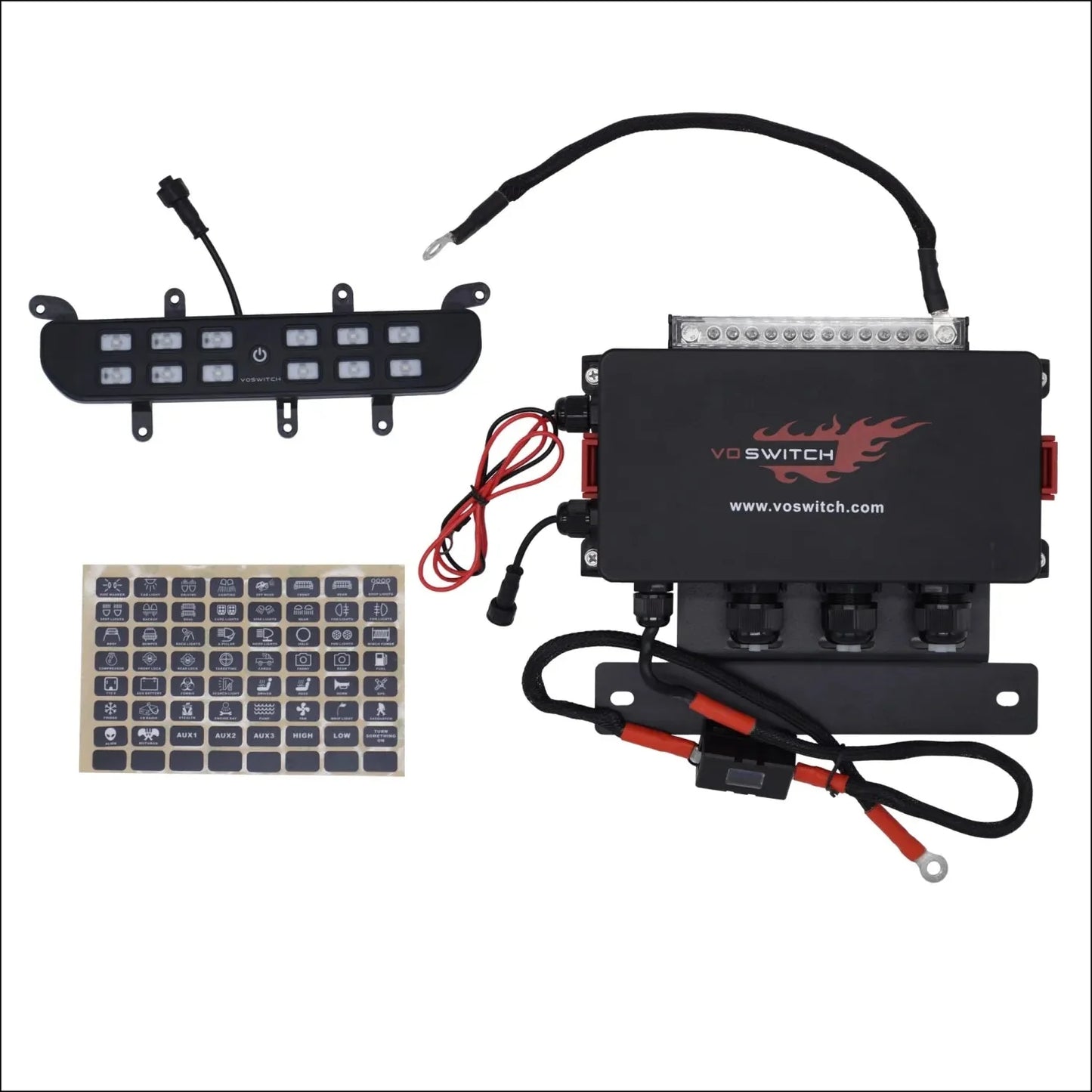 Voswitch JL120 Lower Dash Switch Panel for Jeep JL Wrangler 2018-2023 and Gladiator 2020-2023
