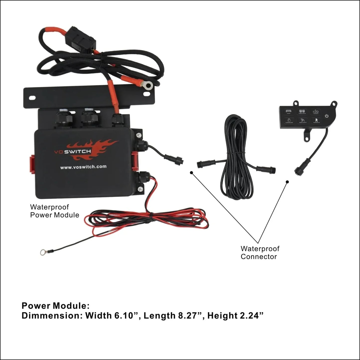 Voswitch JL300 Lower Dash Switch Panel for Jeep JL Wrangler 2018-2024 and Gladiator 2020-2024