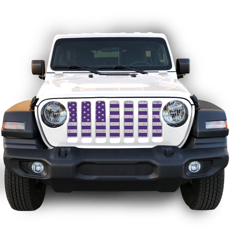 Purples Collection American Flag Grille Inserts